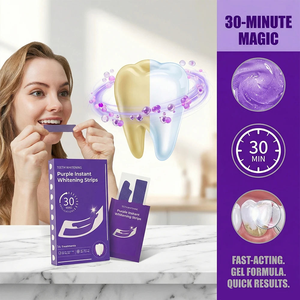 PurpleGlow Teeth Whitening Strips