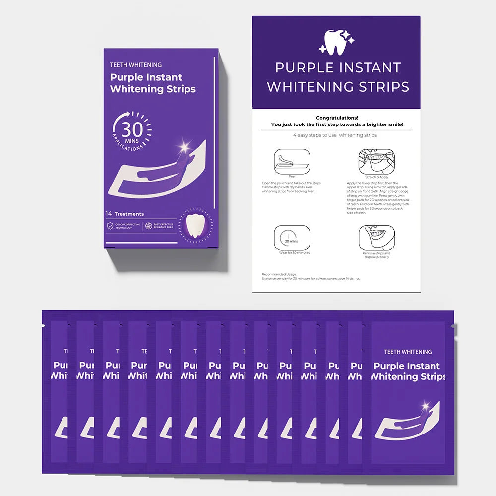 PurpleGlow Teeth Whitening Strips