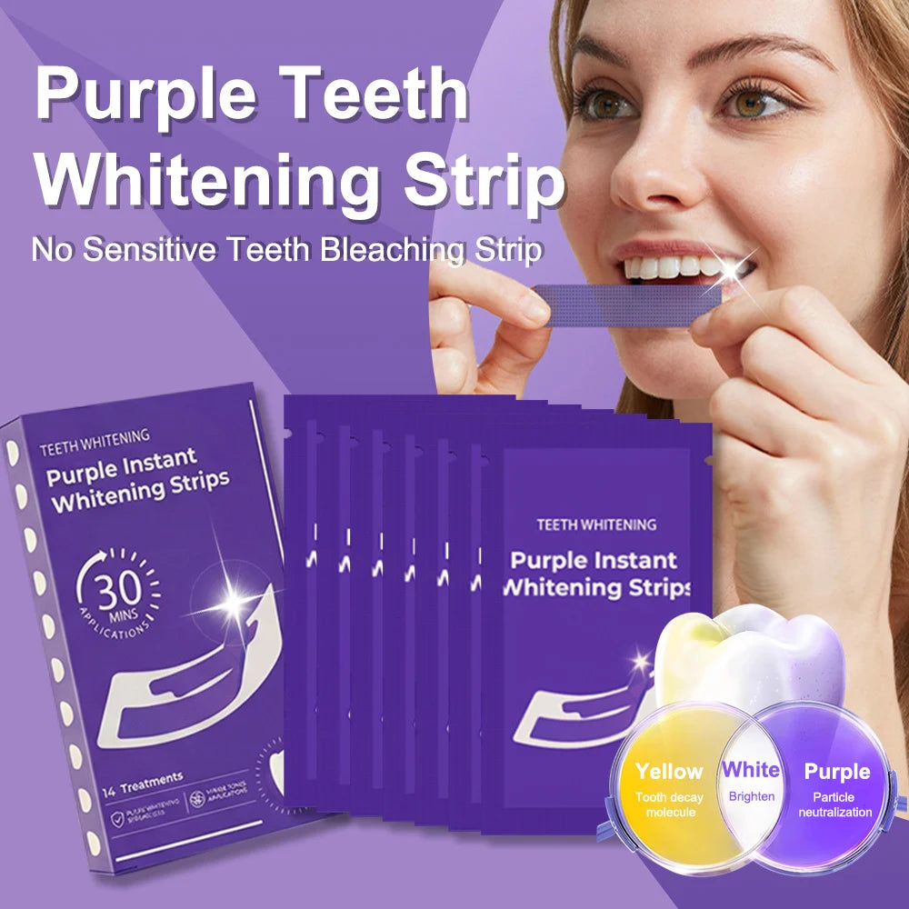 PurpleGlow Teeth Whitening Strips